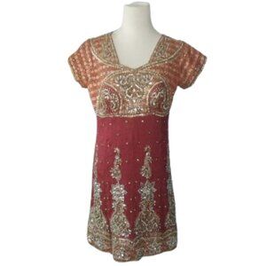 Made in India heavily beaded tunic flaws